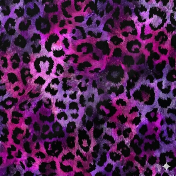 Licra Estampada Leopardo Rosa e Roxo