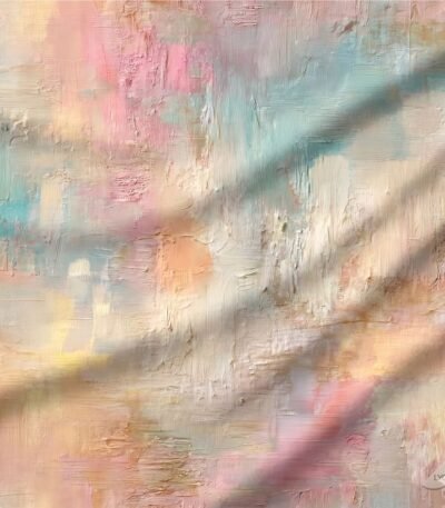 Licra Estampada Cores Pasteis Abstracto