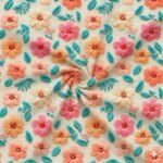 Lycra Estampada Flores Bordadas - imagem 2