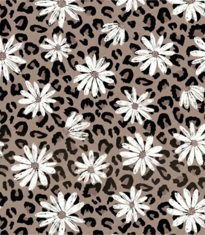 Lycra Estampada Malmequeres Leopardo