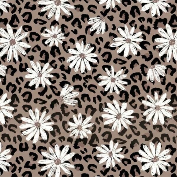 Lycra Estampada Malmequeres Leopardo