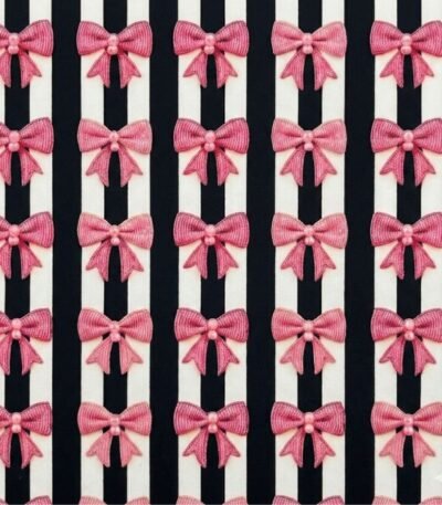 Lycra Estampada Riscas e Laços