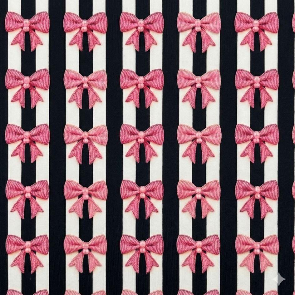 Lycra Estampada Riscas e Laços