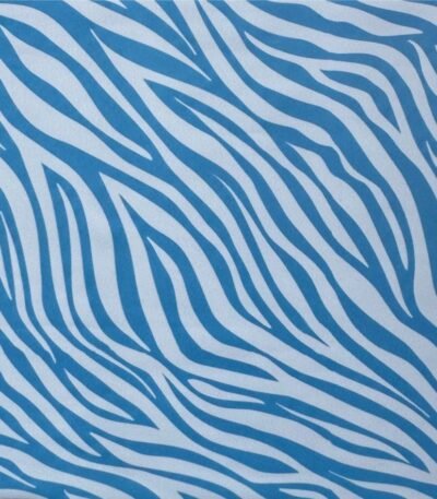 Lycra Estampada Animals Zebra Turquesa