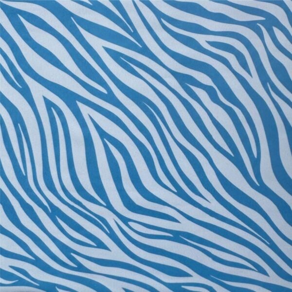 Lycra Estampada Animals Zebra Turquesa