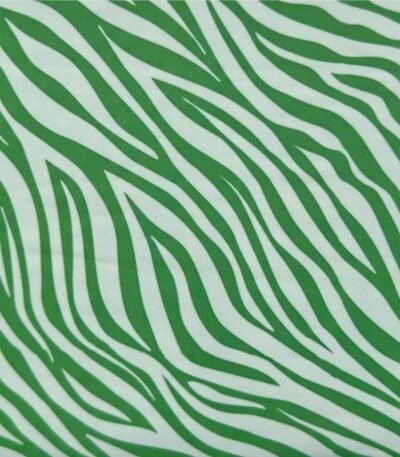 Lycra Estampada Zebra Animals Verde Bandeira