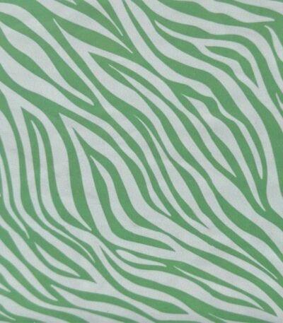 Lycra Estampada Zebra Animals Verde Menta