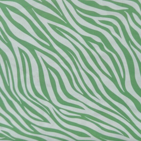 Lycra Estampada Zebra Animals Verde Menta