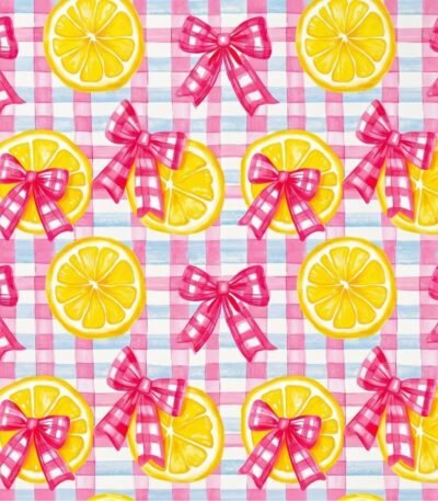 Lycra Estampada Xadrez Limões