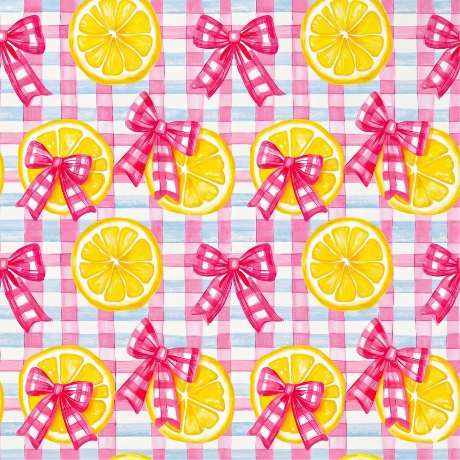 Lycra Estampada Xadrez Limões