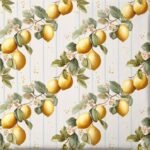 Lycra Estampada Riscas Limões Diagonal
