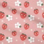 Lycra Estampada Morangos e Flores
