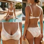 Lycra Estampada Pintas Xadrez Dourado - imagem 3