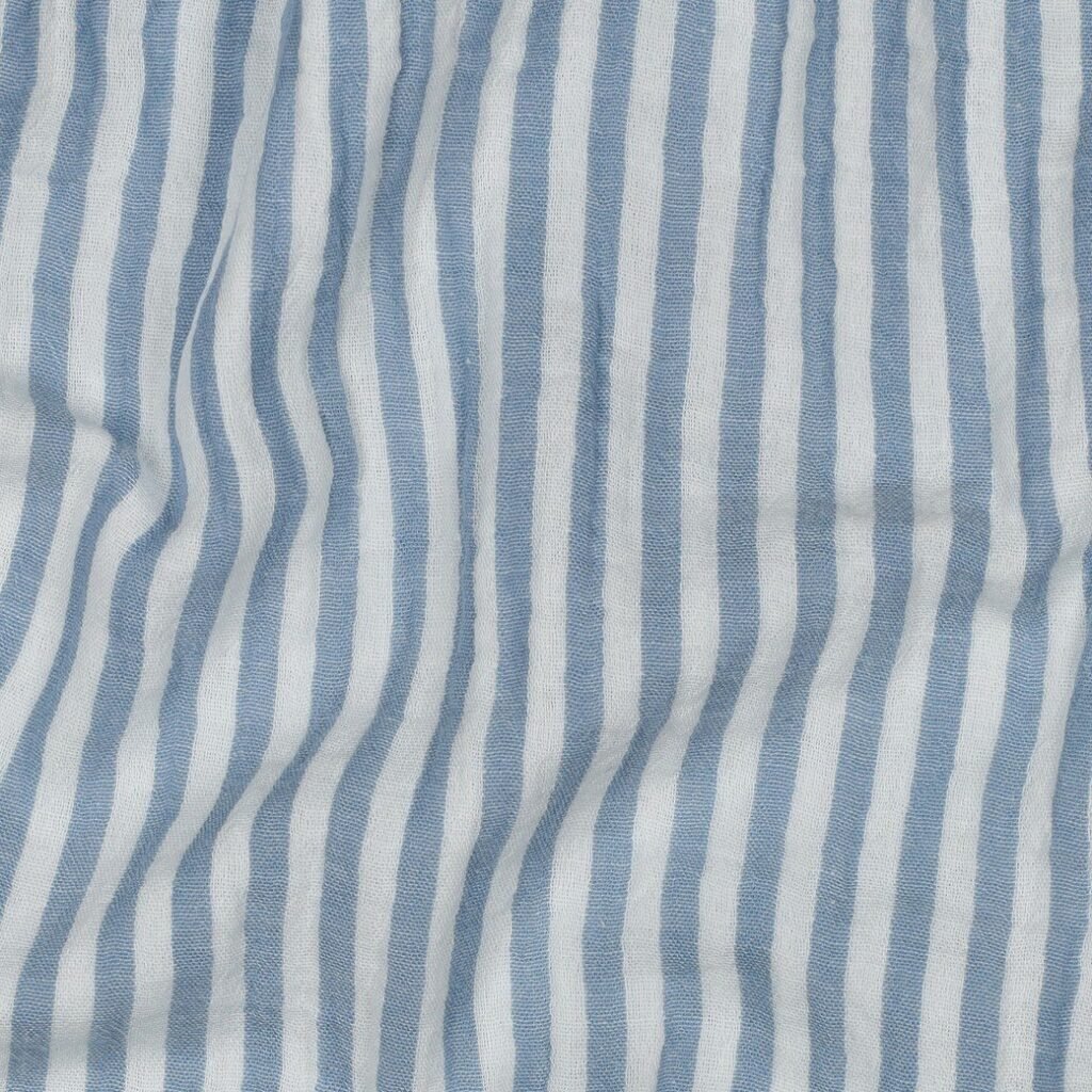 Mousseline Riscas Fio Tinto – Azul