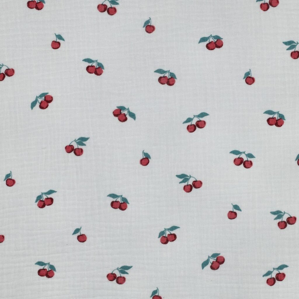 Musselina Cerejas – Branco
