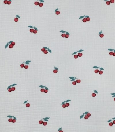 Musselina Cerejas – Branco