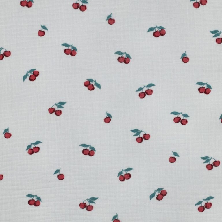 Musselina Cerejas – Branco