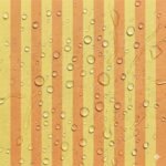 Tecido Nylon Impermeável Riscas 2cm Amarelo Claro e Laranja Claro