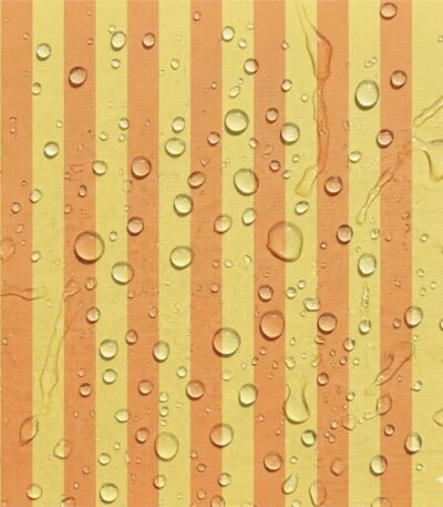 Tecido Nylon Impermeável Riscas 2cm Amarelo Claro e Laranja Claro