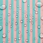 Tecido Nylon Impermeável Riscas 2cm Turquesa e Rosa Claro