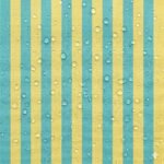 Tecido Nylon Impermeável Riscas 2cm Turquesa e Amarelo Claro