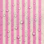 Tecido Nylon Impermeável Riscas 2cm Rosa Forte e Cru