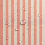 Tecido Nylon Impermeável Riscas 2cm Salmão e Cru