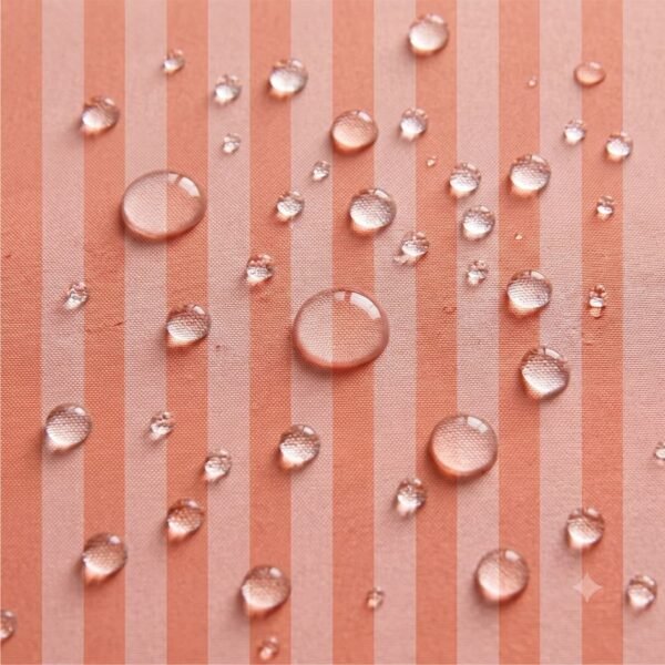 Tecido Nylon Impermeável Riscas 2cm Salmão e Rosa