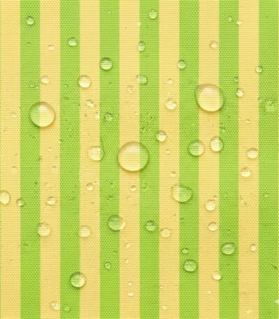 Tecido Nylon Impermeável Riscas 2cm Verde Alface e Amarelo Claro