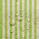 Tecido Nylon Impermeável Riscas 2cm Verde Alface e Cru