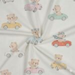 Popeline Ursinho Carrinhos – Branco - imagem 2