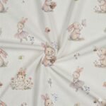 Popeline Coelhinha Flores – Branco - imagem 2