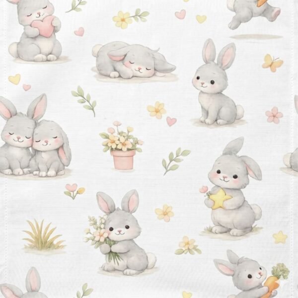 Popeline Coelhinhos – Branco