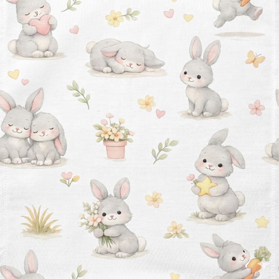 Popeline Coelhinhos – Branco