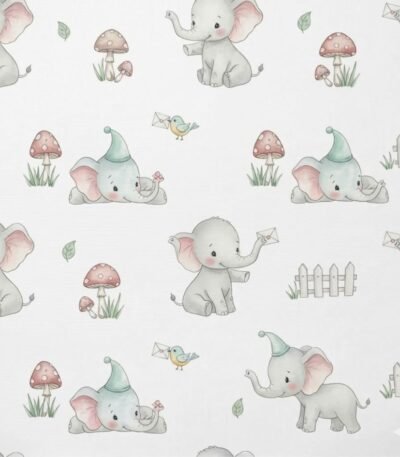 Popeline Elefante – Branco