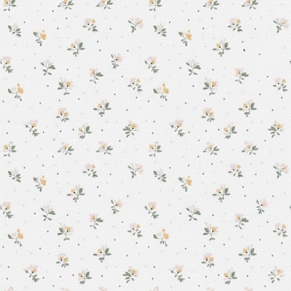 Popeline Flores – Branco