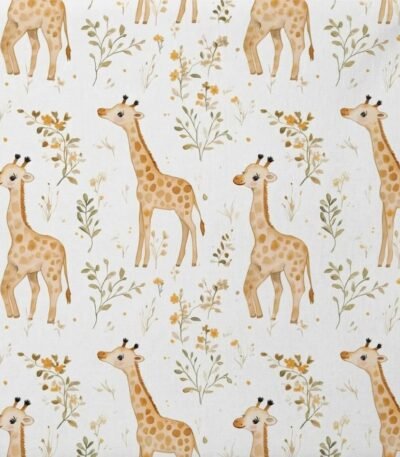 Popeline Girafas – Branco