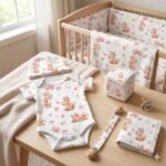 Popeline Riscas Brinquedos – Branco/Rosa - imagem 3