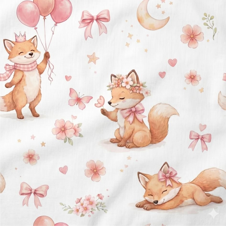 Popeline Rapaza e Flores – Branco