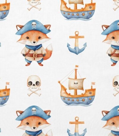 Popeline Piratas – Branco