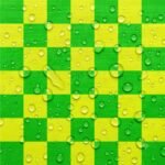 Tecido Nylon Impermeável Vichy 1,50 cm Amarelo Forte e Verde