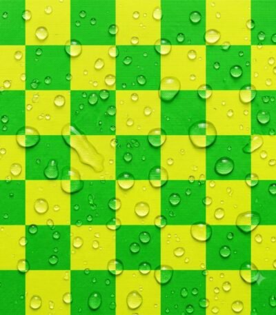 Tecido Nylon Impermeável Vichy 1,50 cm Amarelo Forte e Verde