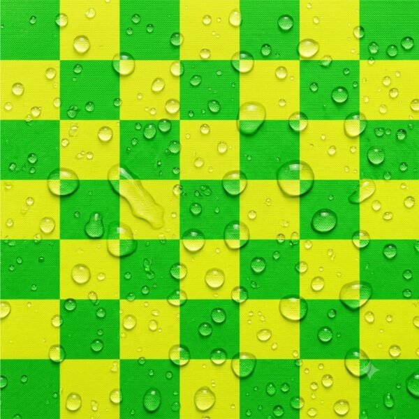Tecido Nylon Impermeável Vichy 1,50 cm Amarelo Forte e Verde