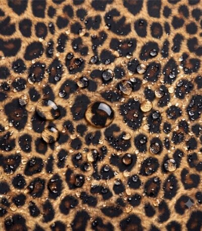 Tecido Nylon Impermeável Animal Leo Bege