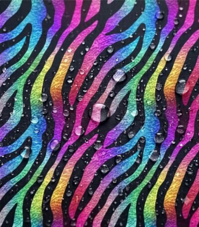 Tecido Nylon Impermeável Animal Zebra Multicolor