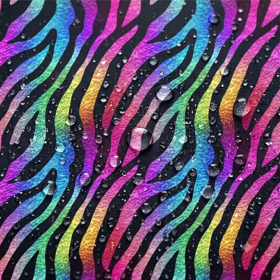 Tecido Nylon Impermeável Animal Zebra Multicolor