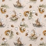 Tecido Nylon Impermeável Coelhinhos Voadores