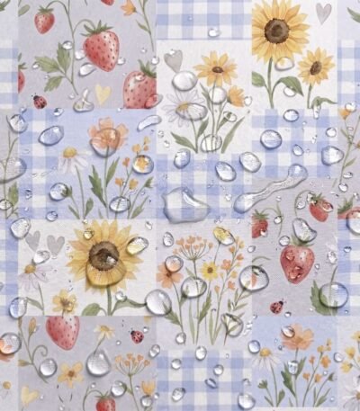 Tecido Nylon Impermeável Patchwork – Azul