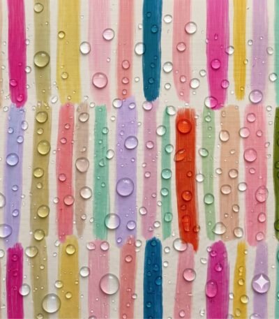 Tecido Nylon Impermeável Pinceladas Coloridas