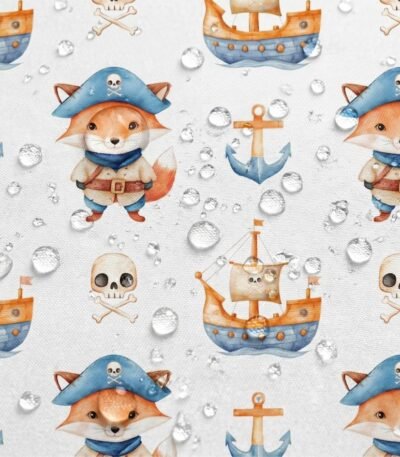 Tecido Nylon Impermeável Piratas – Branco
